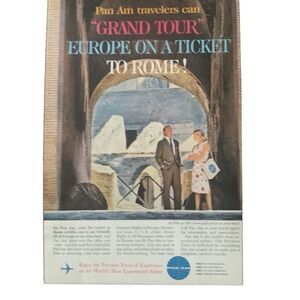 Vintage 1962 Pan Am Grand Tour Ad Advertisement
